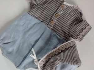 Linen Vintage Blue, newborn outfit